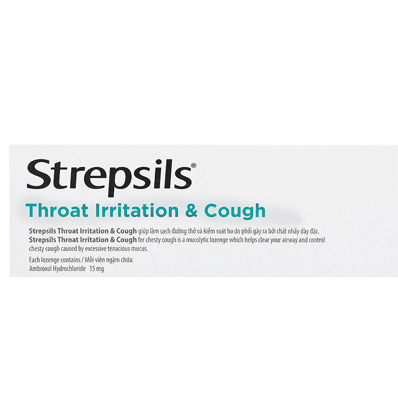 Viên ngậm Strepsils Throat Irritation & Cough 15mg sát khuẩn, tan đàm (2 vỉ x 12 viên) - 9